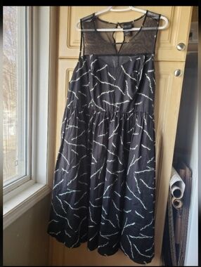 Universal Studio Monster Black Midi Dress